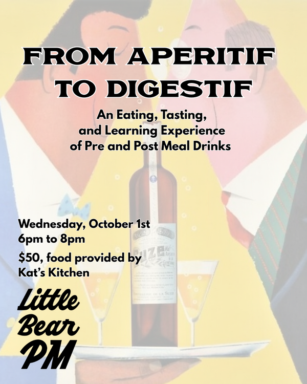 From Aperitif to Digestif Food and Spirits Tasting